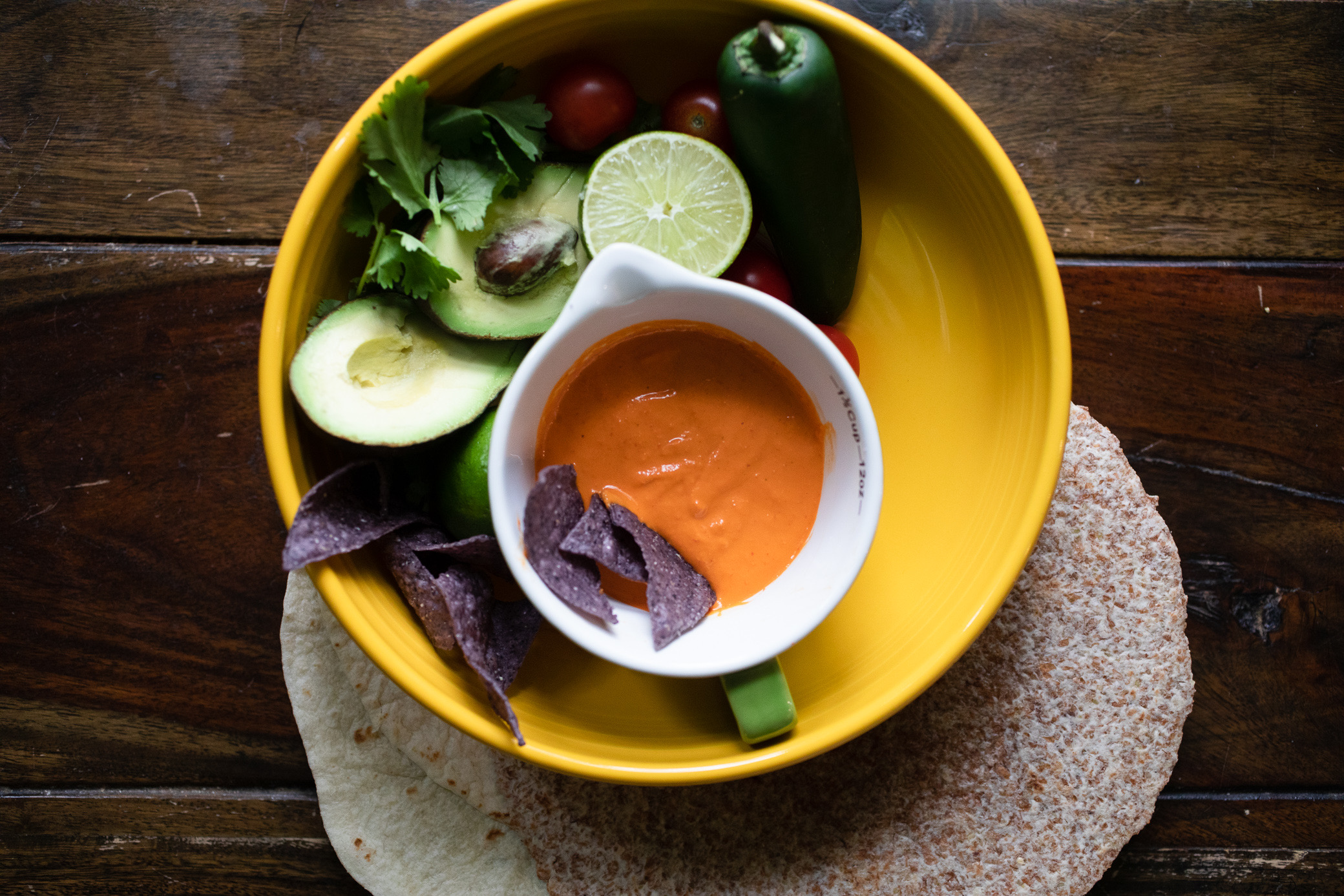 Featured image for “The Raw & The Cooked: Red Pepper Cashew Queso Two Ways”